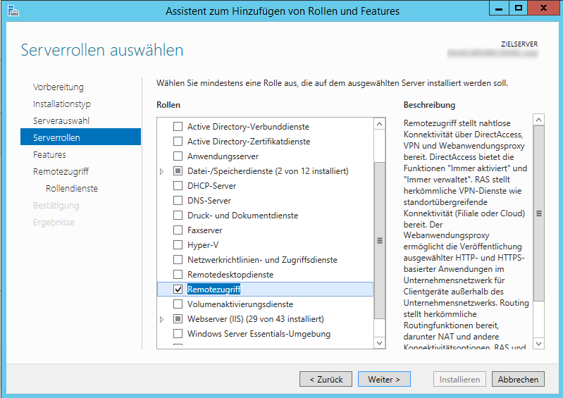 Windows Server 2012 - Install Remote Access Role
