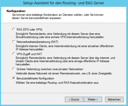 Windows Server - Configure Routing and RAS Setup Wizard