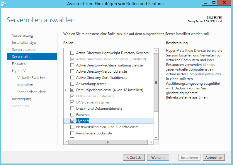 Windows Server 2012 R2 - Install Hyper-V Role