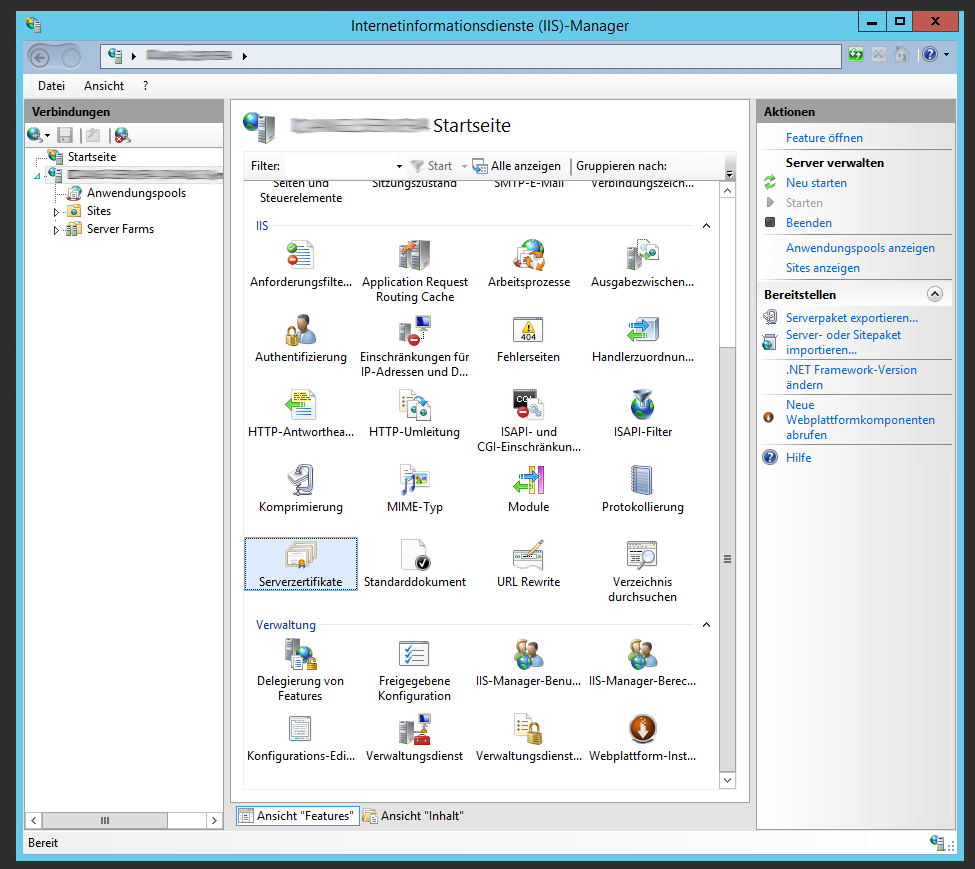 IIS Manager Server Overview