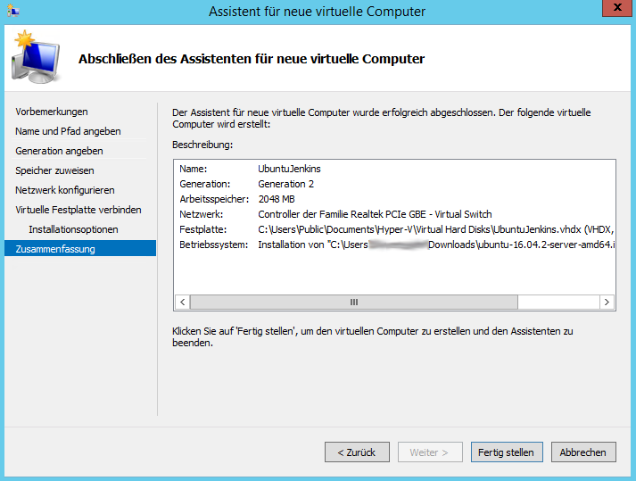 Provision a Virtual Machine in Hyper-V