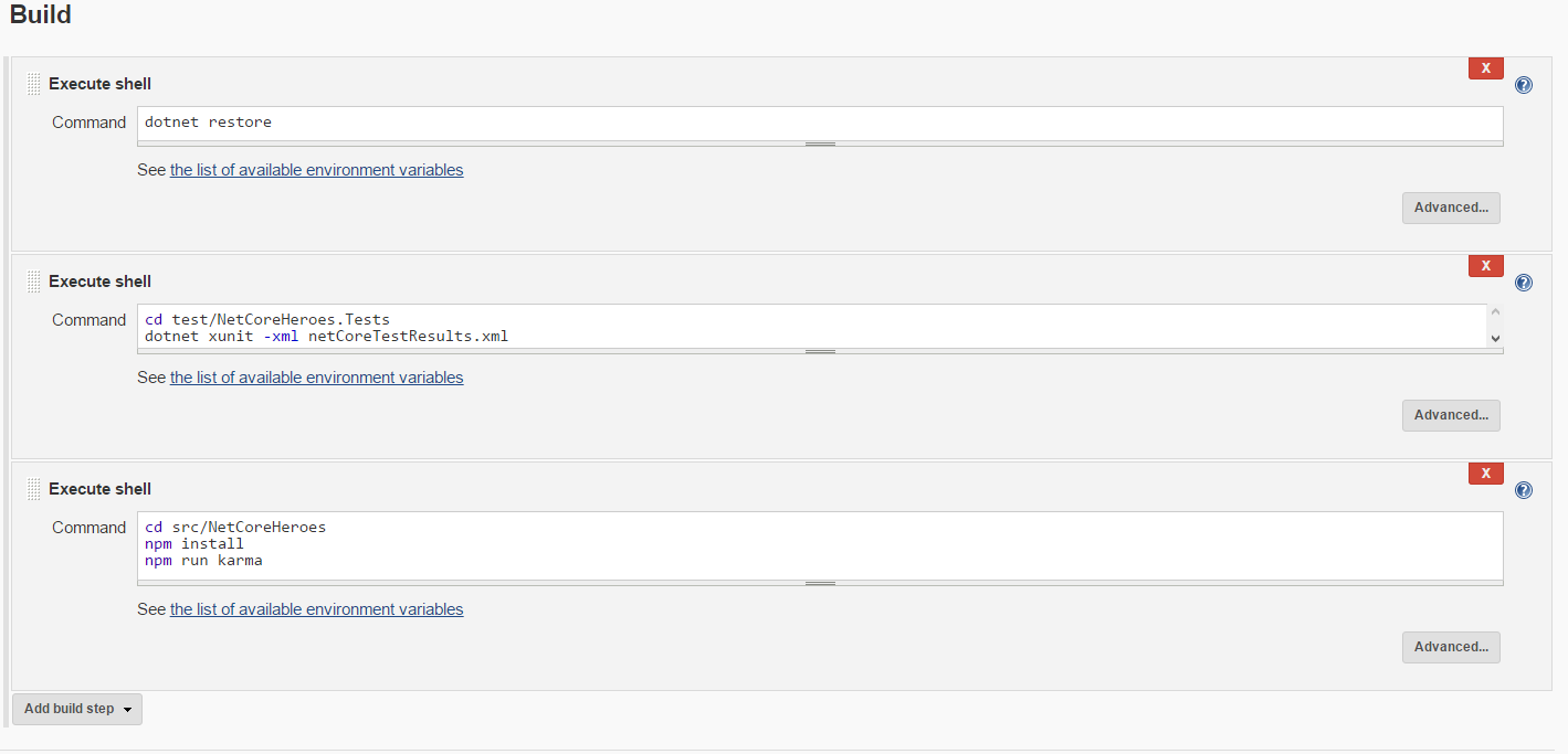 NetCoreHeroes Jenkins Build Configuration for Linux