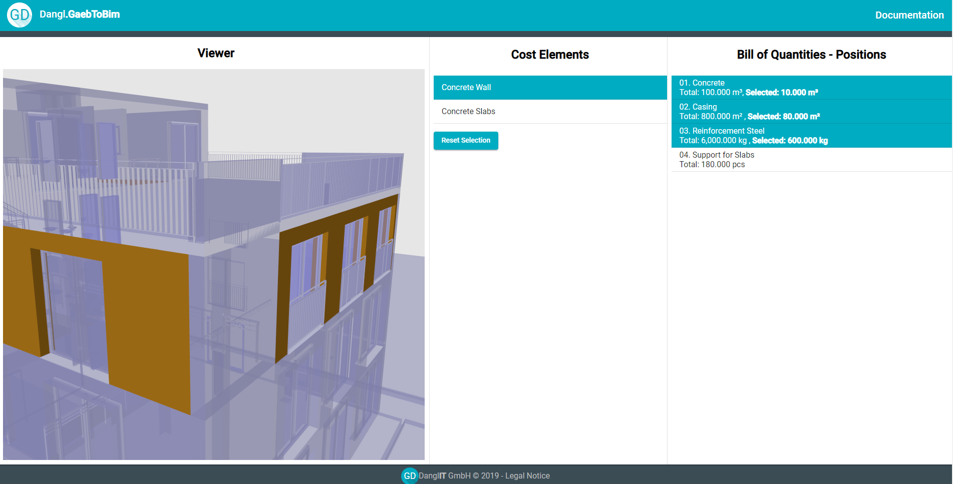 Connecting BIM models with GAEB files in the browser